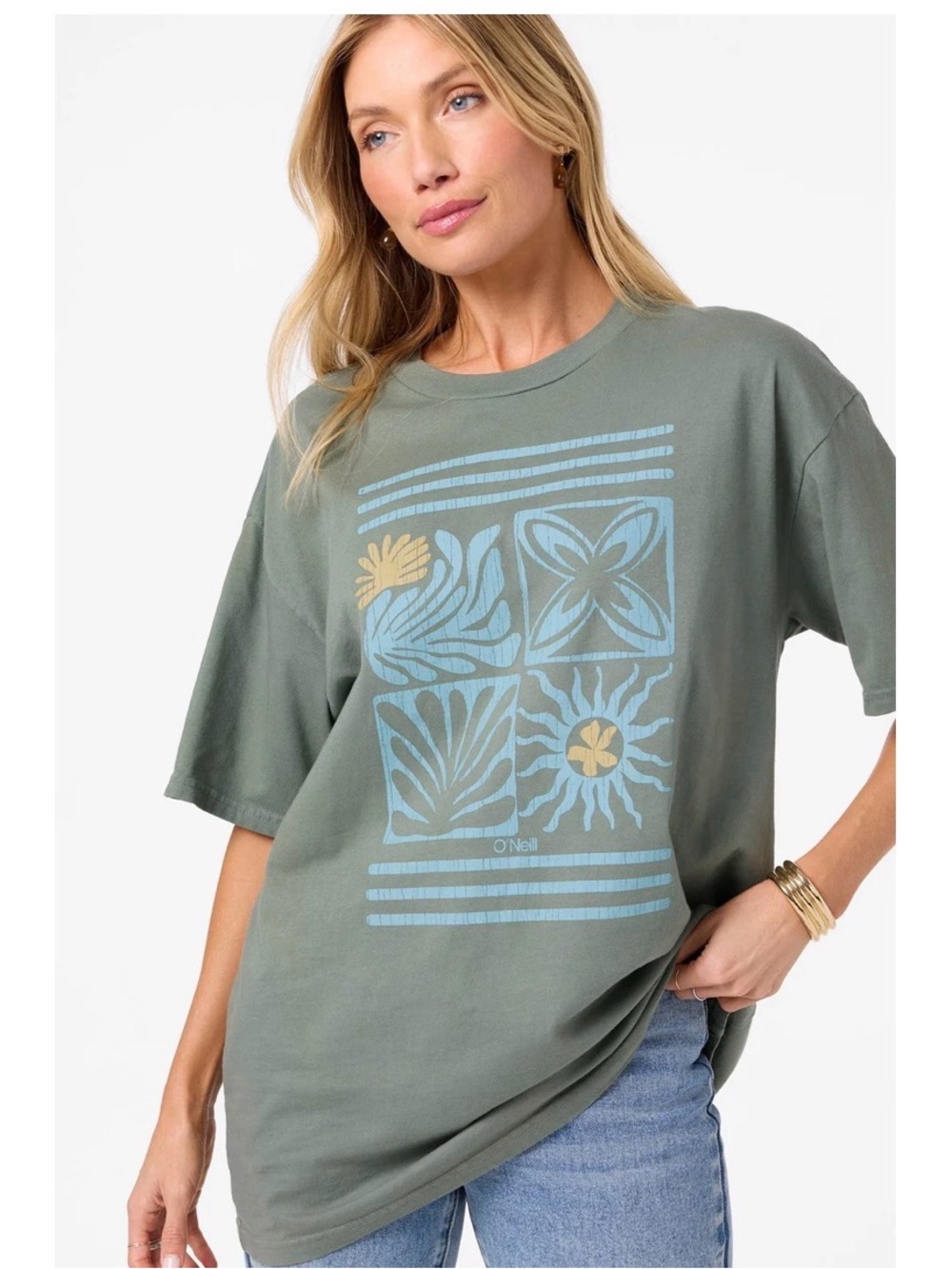 O'Neill OG Elements Oversized Tee-Balsam Green
